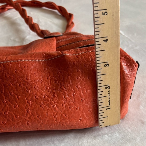 Vintage Tote Handbag Elegant Orange Women's Leather RN#108833 - Picture 7 of 16